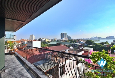 Beautiful duplex apartment for rent in Au Co st, Tay Ho District 